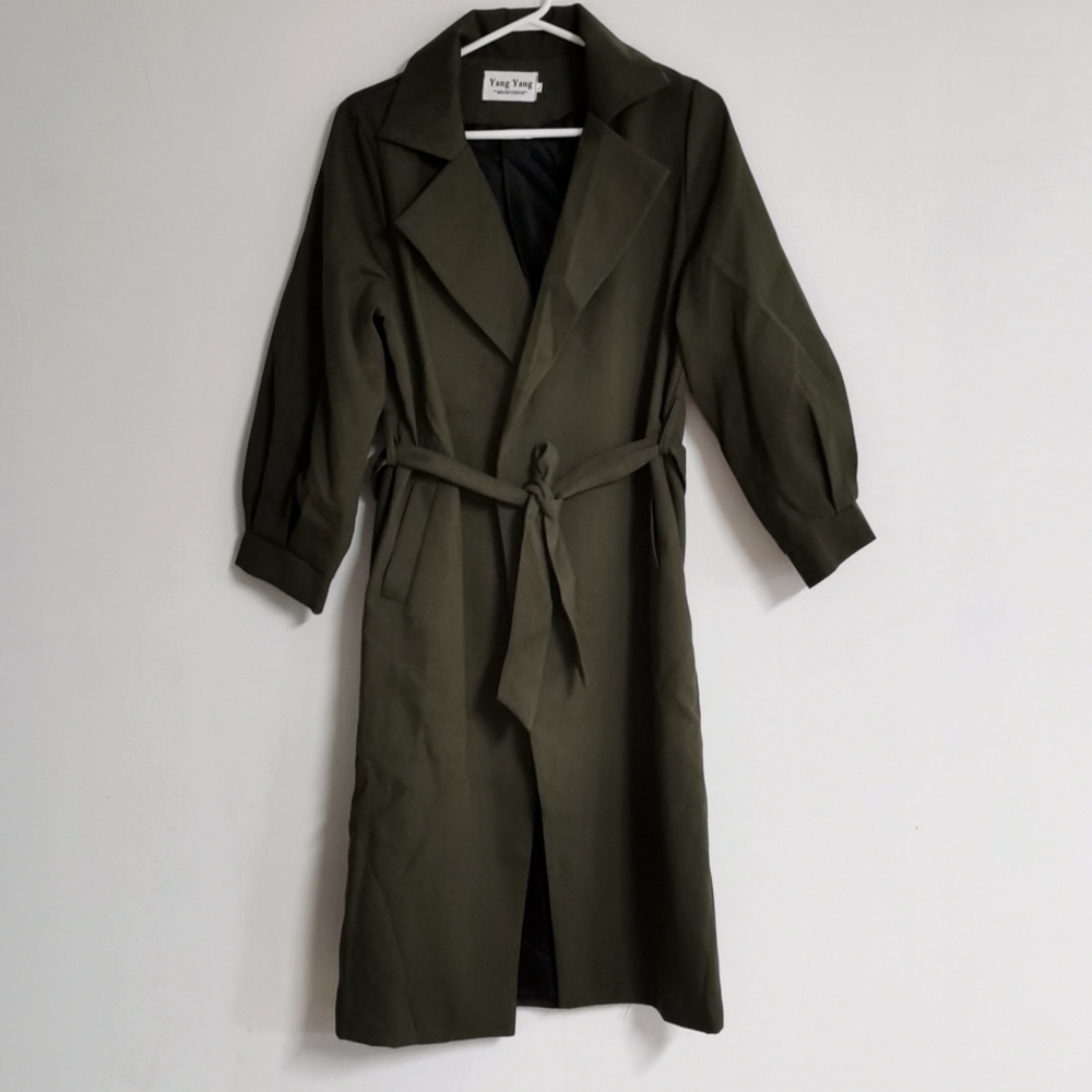 Yang Yang Green Large Trench Coat